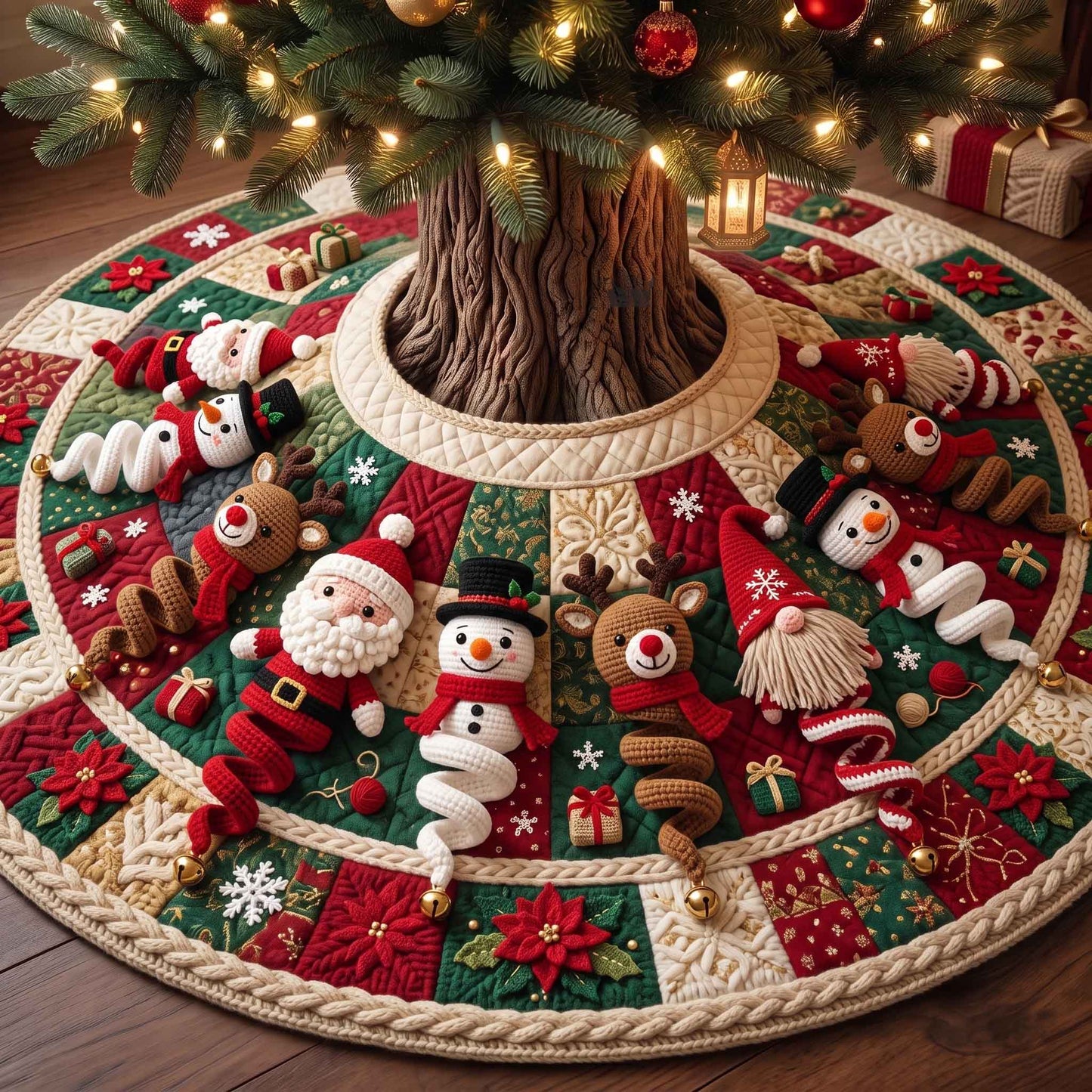Festive Crochet Quilted Tree Skirt GFTOTP21095
