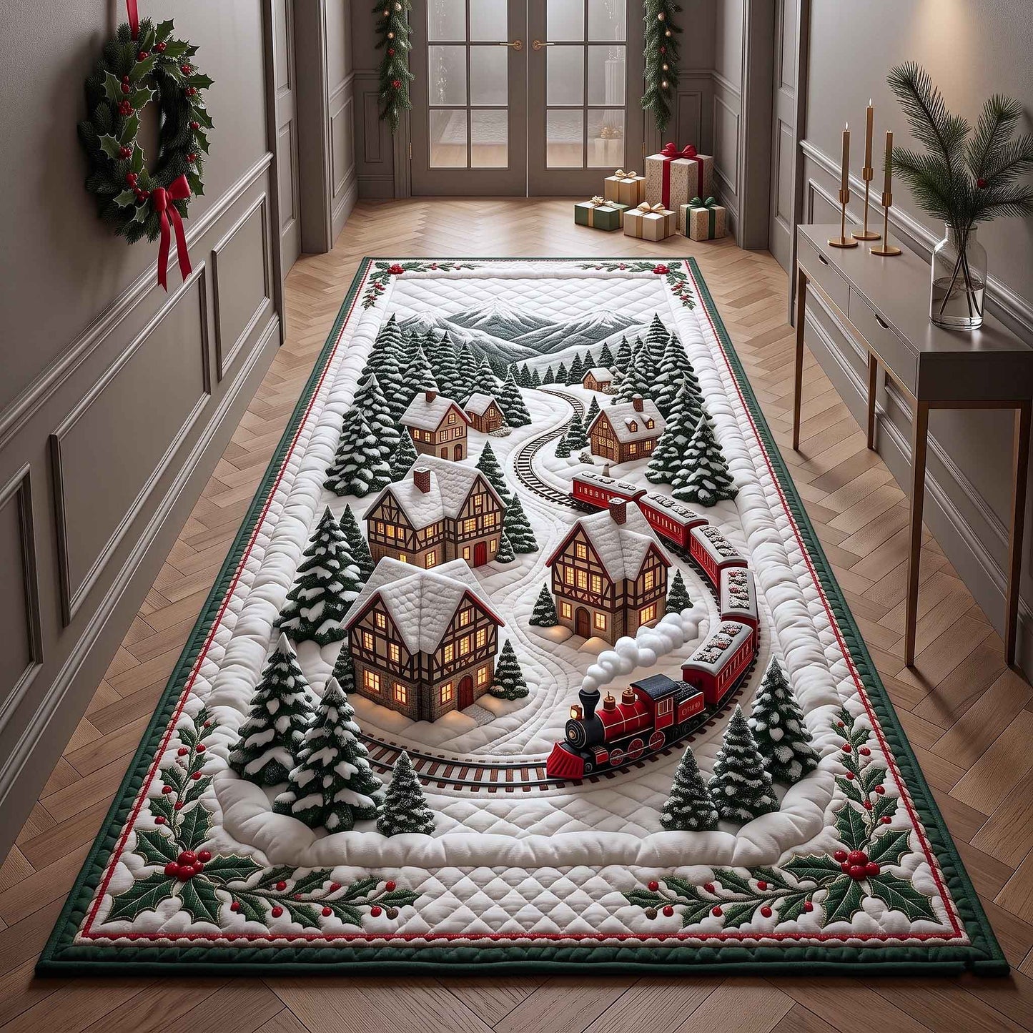 Yuletide Village Runner Rug GFTOTP21148