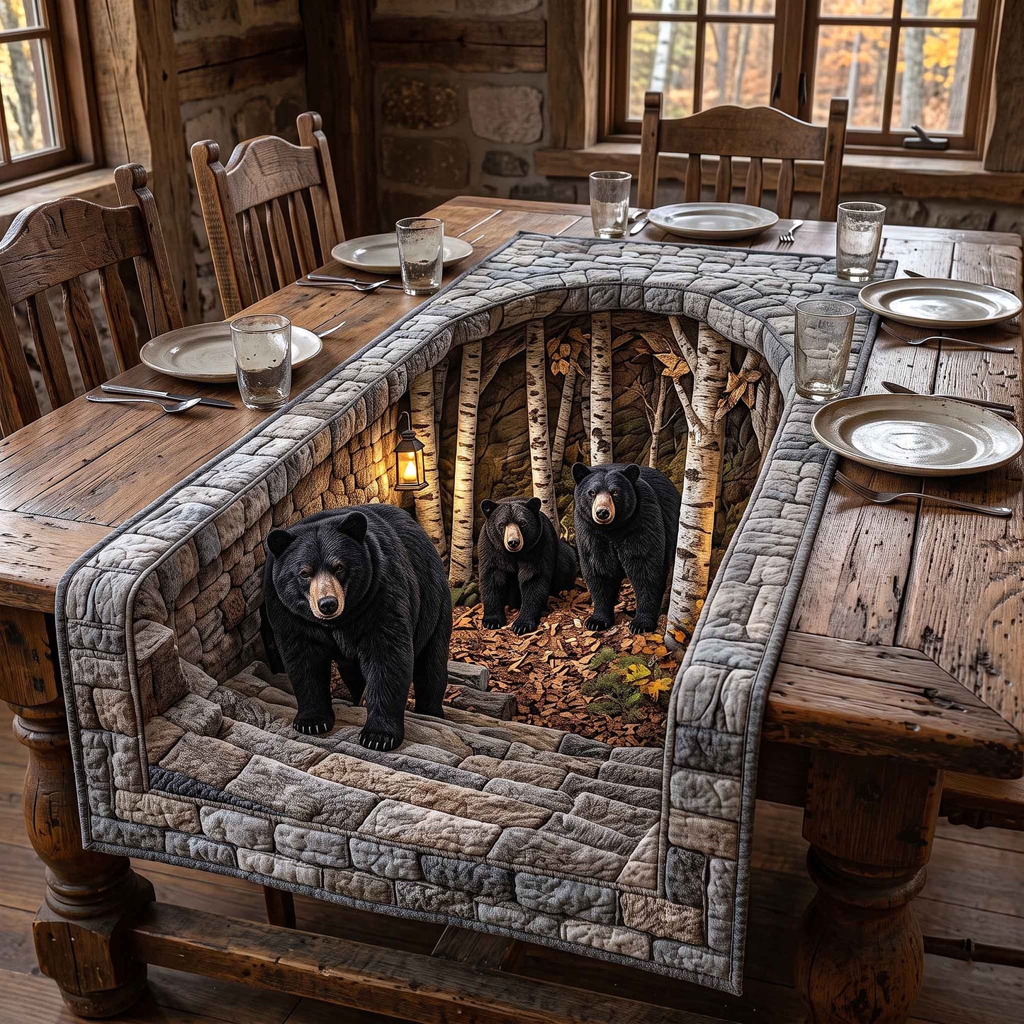 Rustic Guardian Quilted Table Runner GFTOTP21151