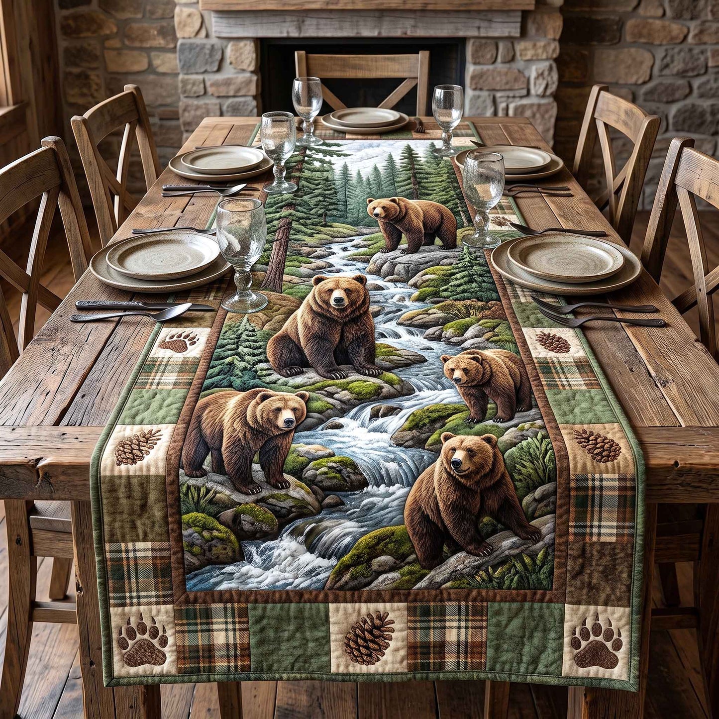 Rustic Guardian Quilted Table Runner GFTOTP21154