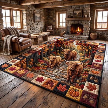 Fall Highland Cow Area Rug GFTOTP21163