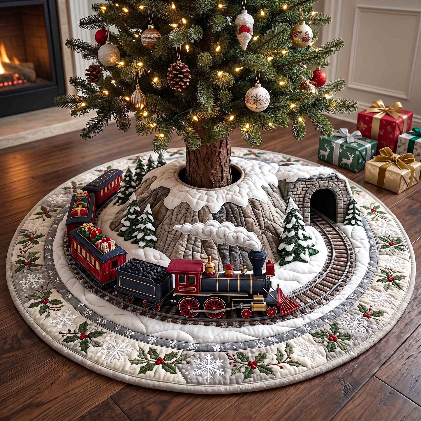 Holiday Express Quilted Tree Skirt GFTOTP21181