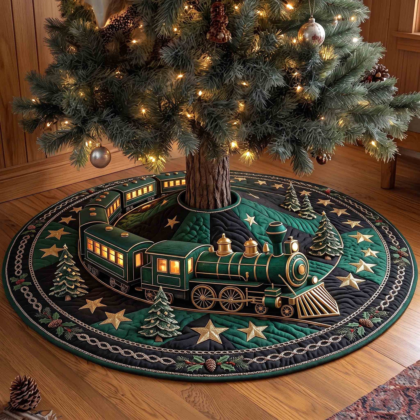 Holiday Express Quilted Tree Skirt GFTOTP21183
