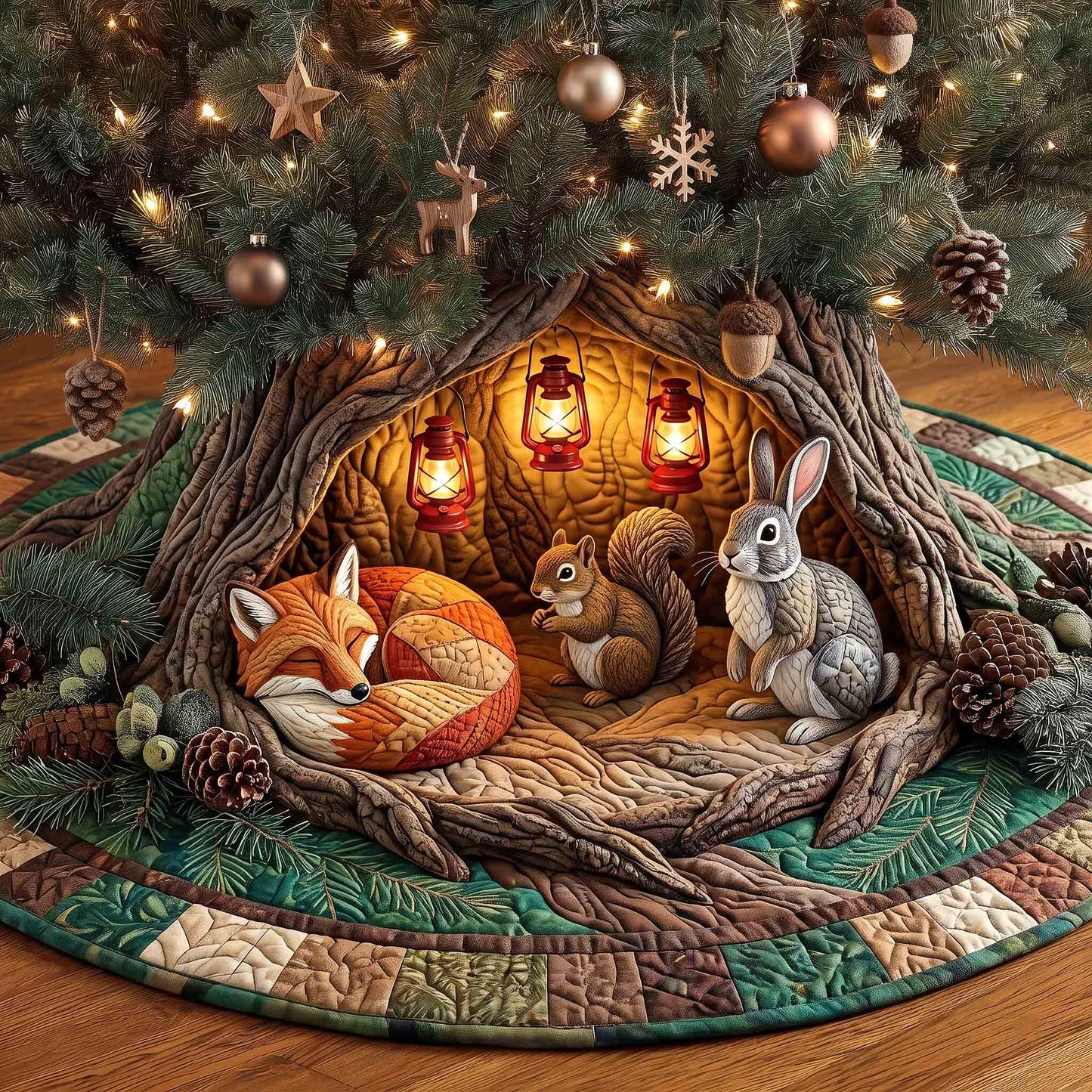 Woodland Dens Quilted Tree Skirt GFTOTP21186