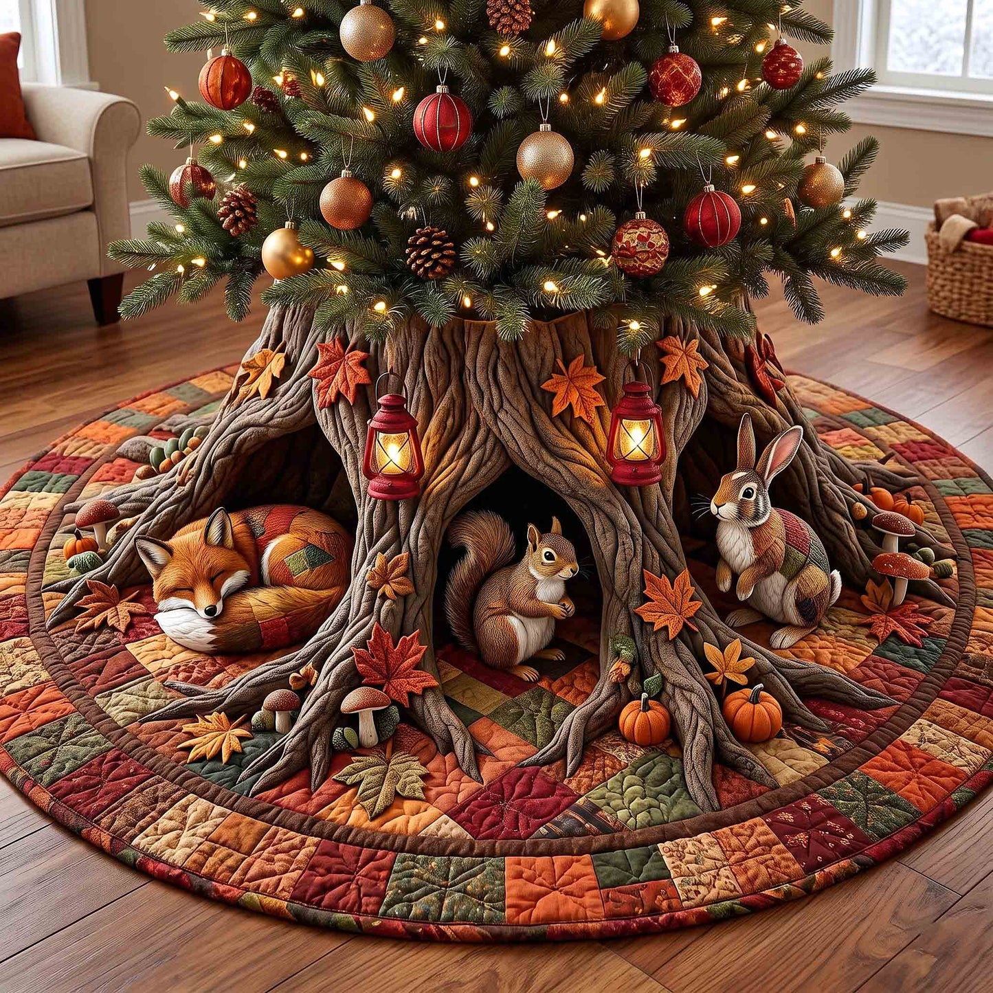 Woodland Dens Quilted Tree Skirt GFTOTP21188