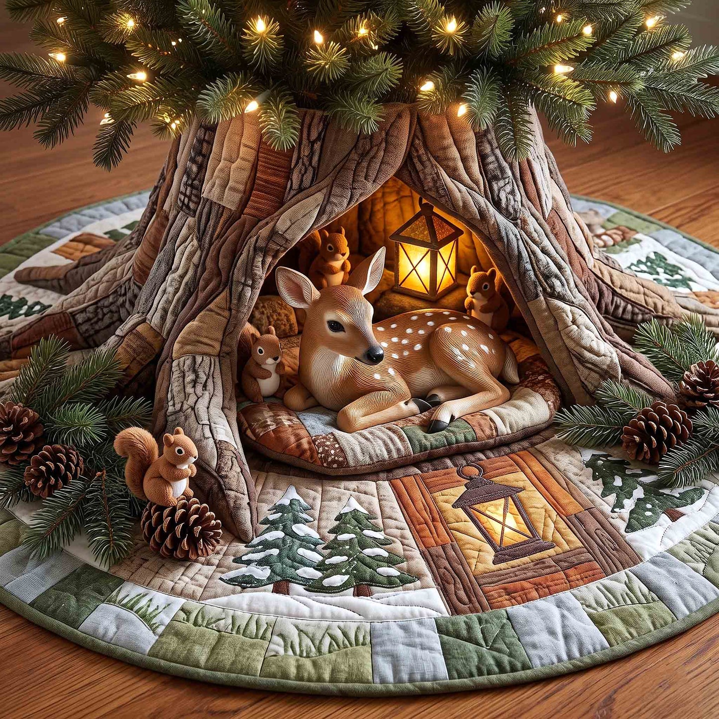 Woodland Dens Quilted Tree Skirt GFTOTP21189