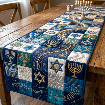 Hanukkah Sparkle Quilted Table Runner GFTOTP21223