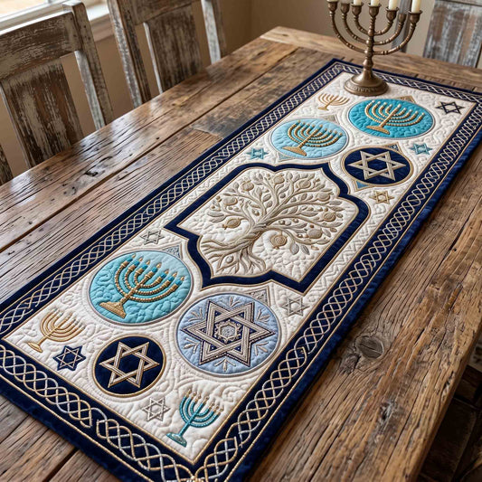 Hanukkah Sparkle Quilted Table Runner GFTOTP21227