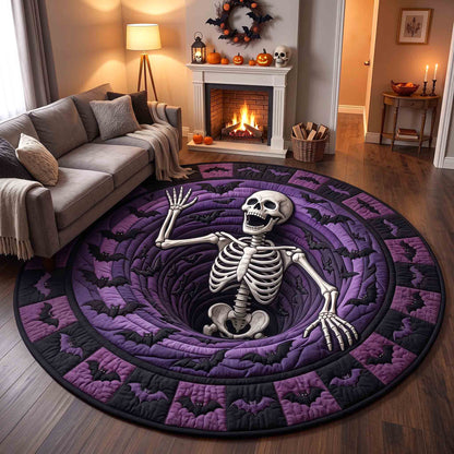 Skeleton Horror Quilted Round Mat GFTOTP21240