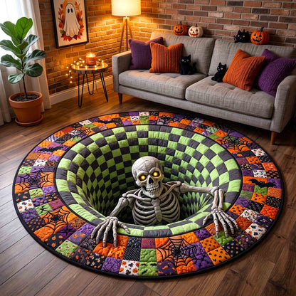 Skeleton Horror Quilted Round Mat GFTOTP21242