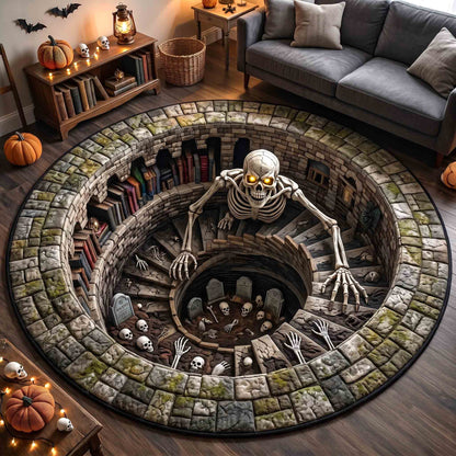 Skeleton Horror Quilted Round Mat GFTOTP21245