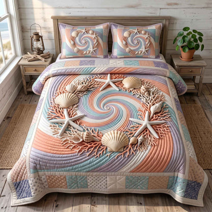 Coastal Whisper 3-Piece Quilted Bedding Set GFTOTP21248