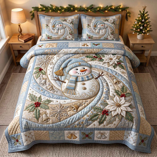 Frosty Swirl 3-Piece Quilted Bedding Set GFTOTP21257