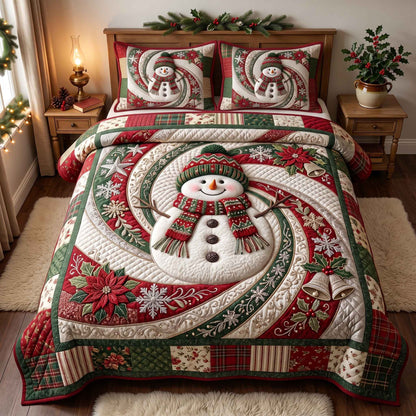 Frosty Swirl 3-Piece Quilted Bedding Set GFTOTP21258