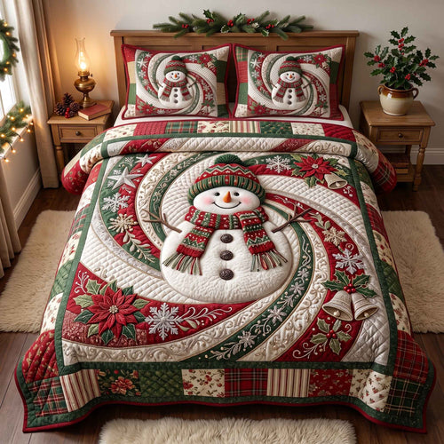 Frosty Swirl 3-Piece Quilted Bedding Set GFTOTP21258