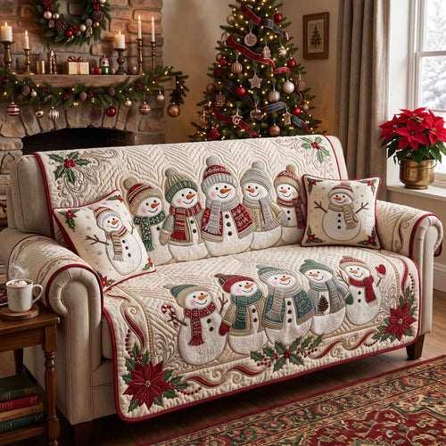 Frosty Friend Quilted Sofa Cover GFTOTP21260