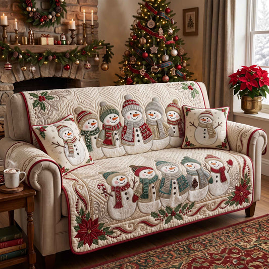 Frosty Friend Quilted Sofa Cover GFTOTP21260