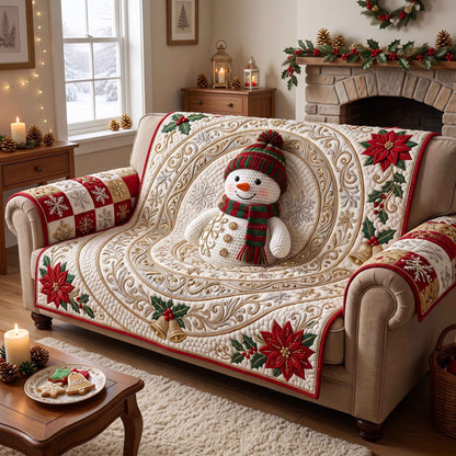 Frosty Friend Quilted Sofa Cover GFTOTP21263