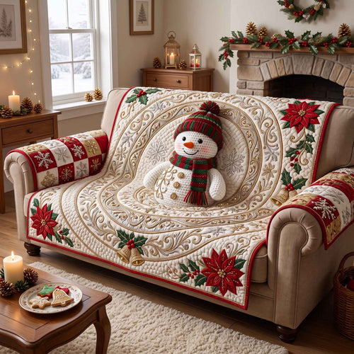 Frosty Friend Quilted Sofa Cover GFTOTP21263