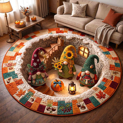 Fall Gnome Quilted Round Mat GFTOTP21278