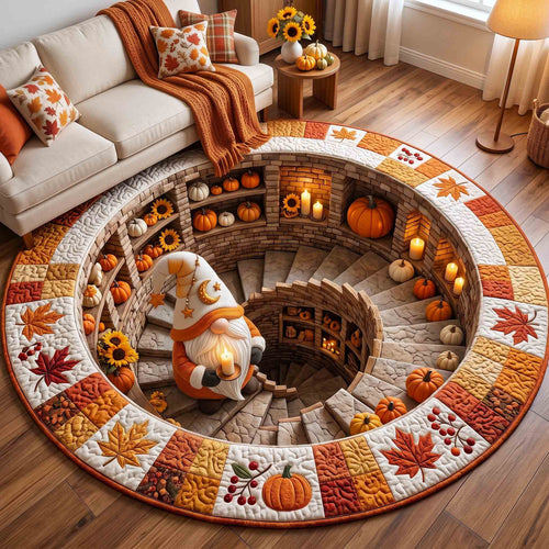 Fall Gnome Quilted Round Mat GFTOTP21279