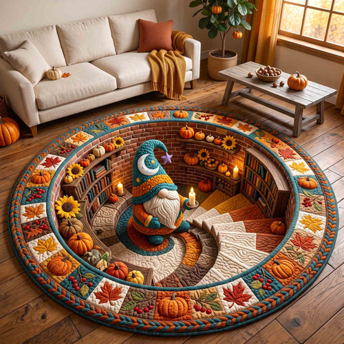 Fall Gnome Quilted Round Mat GFTOTP21281