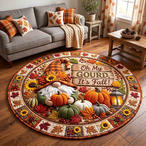 Fall Gnome Quilted Round Mat GFTOTP21282