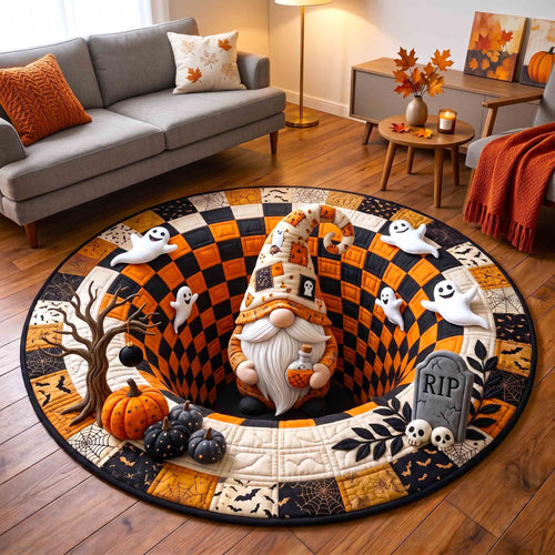 Gnome Halloween Magic Quilted Round Mat GFTOTP21285