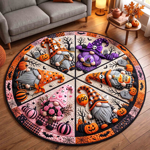 Gnome Halloween Magic Quilted Round Mat GFTOTP21286