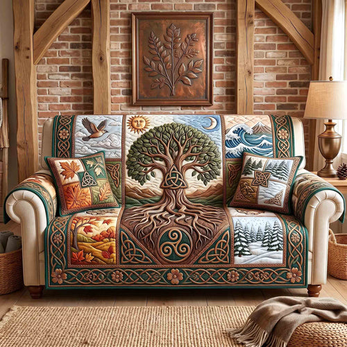 Celtic Roots Quilted Sofa Cover GFTOTP21315