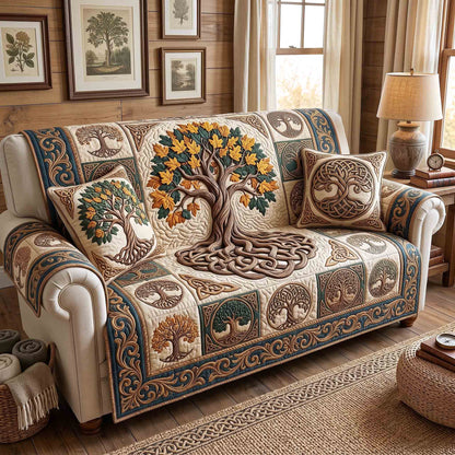 Celtic Roots Quilted Sofa Cover GFTOTP21316