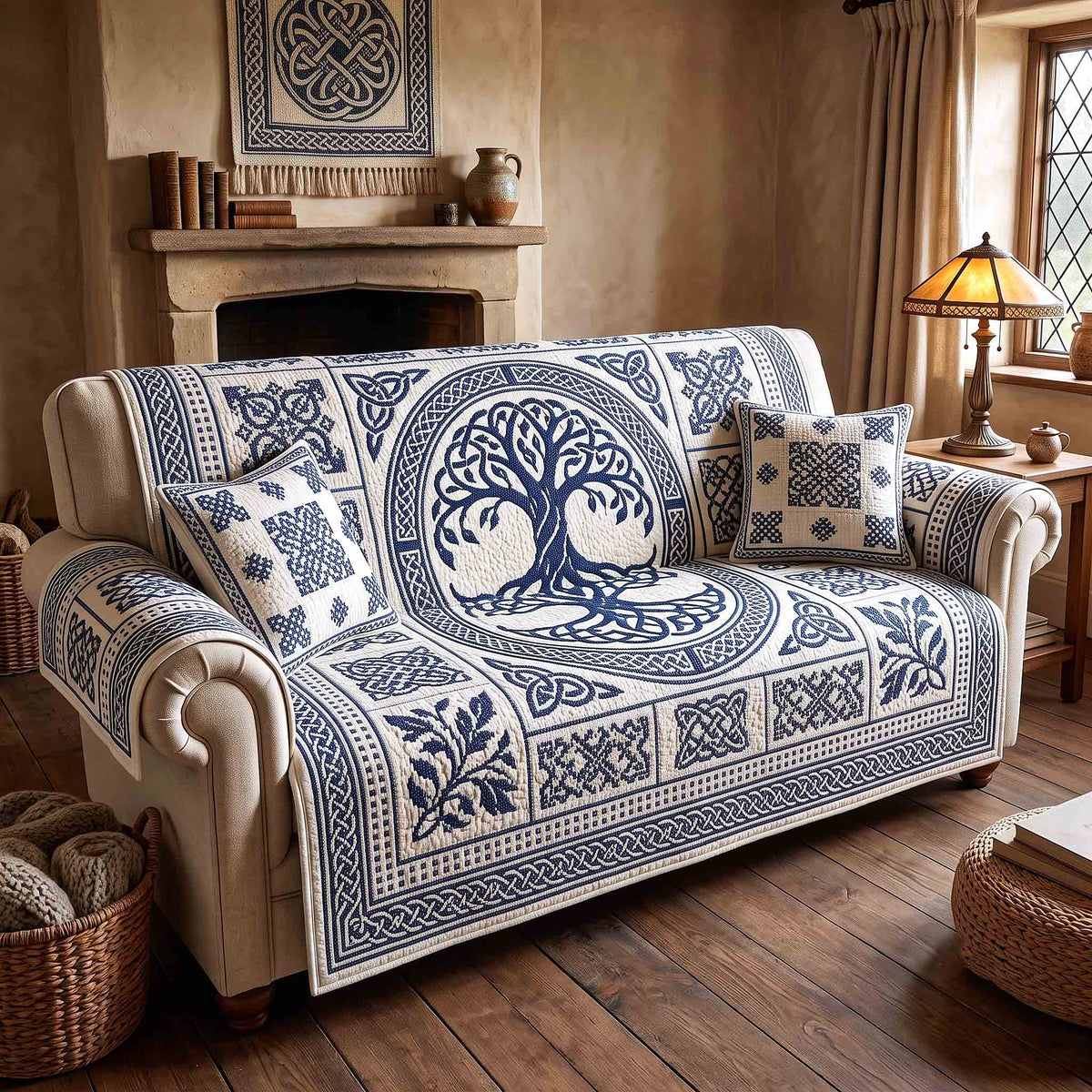 Celtic Roots Quilted Sofa Cover GFTOTP21317