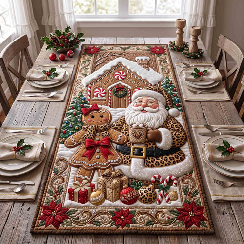 Leopard Santa Quilted Table Runner GFTOTP21326