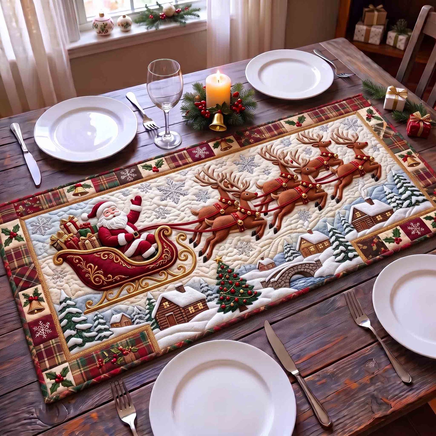 Jolly Workshop Quilted Table Runner GFTOTP21328