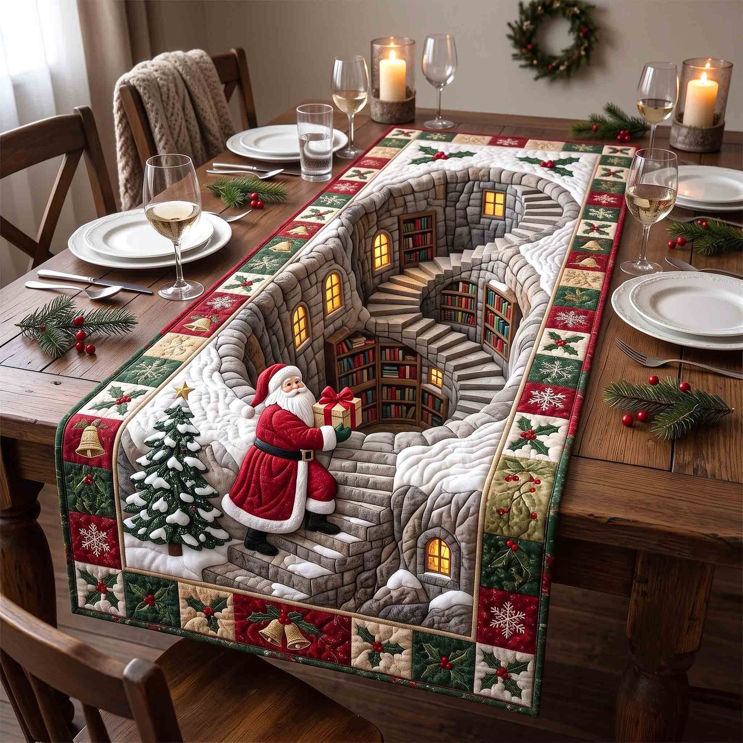 Jolly Workshop Quilted Table Runner GFTOTP21329