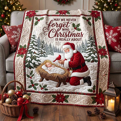 Santa Meets Savior Quilted Blanket GFTOTP21351