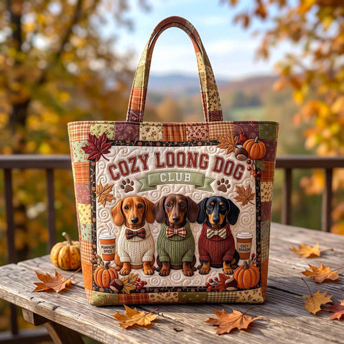 Loong Dog Club Quilted Tote Bag GFTOTP21355