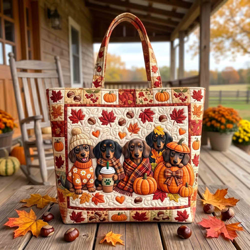 Doxie Autumn Days Quilted Tote Bag GFTOTP21359