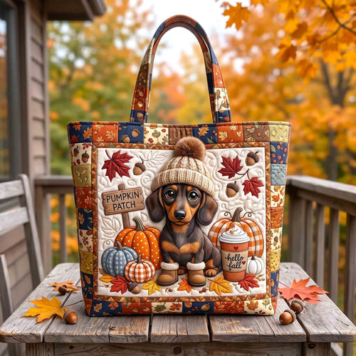 Doxie Autumn Days Quilted Tote Bag GFTOTP21360