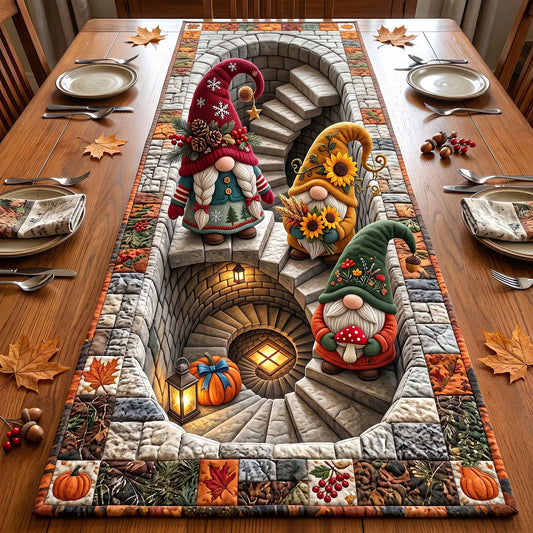 Fall Gnomes Quilted Table Runner GFTOTP21368