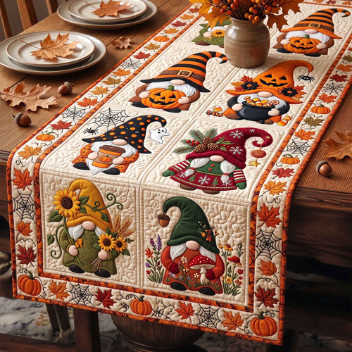 Fall Gnomes Quilted Table Runner GFTOTP21371