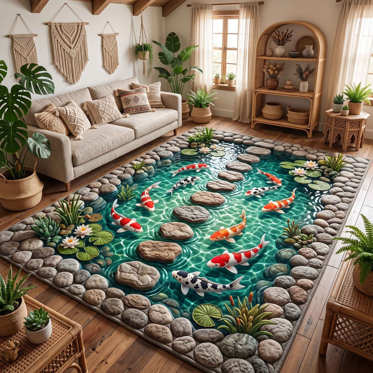 Koi Serenity Area Rug GFTOTP21374