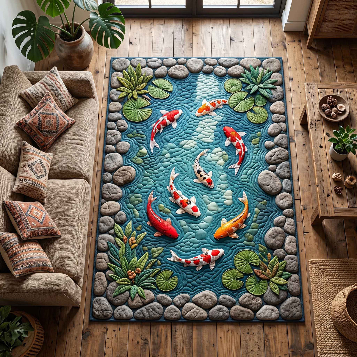 Koi Serenity Area Rug GFTOTP21376