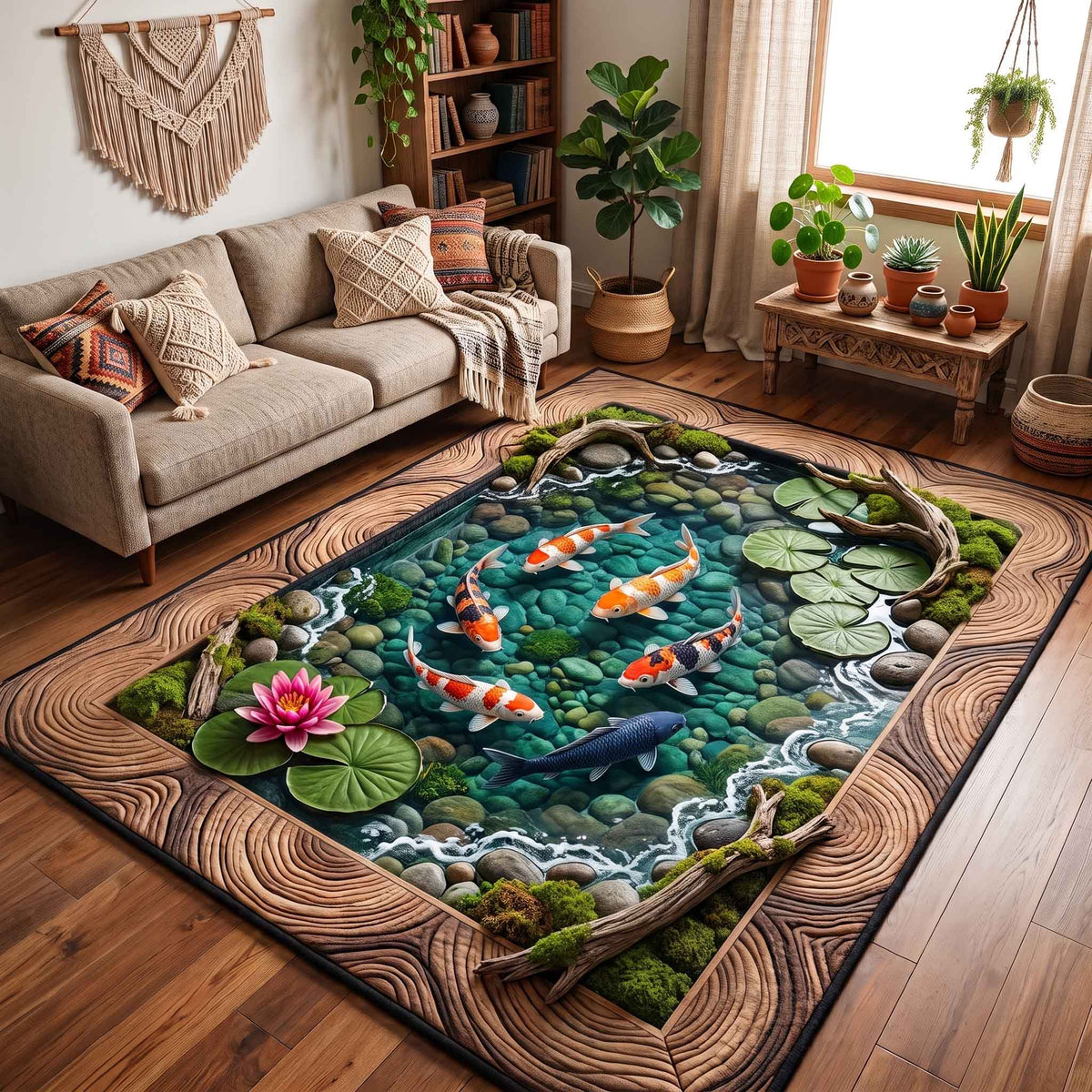 Koi Serenity Area Rug GFTOTP21379