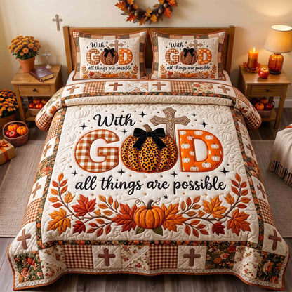 Autumn Faith 3-Piece Quilted Bedding Set GFTOTP21422