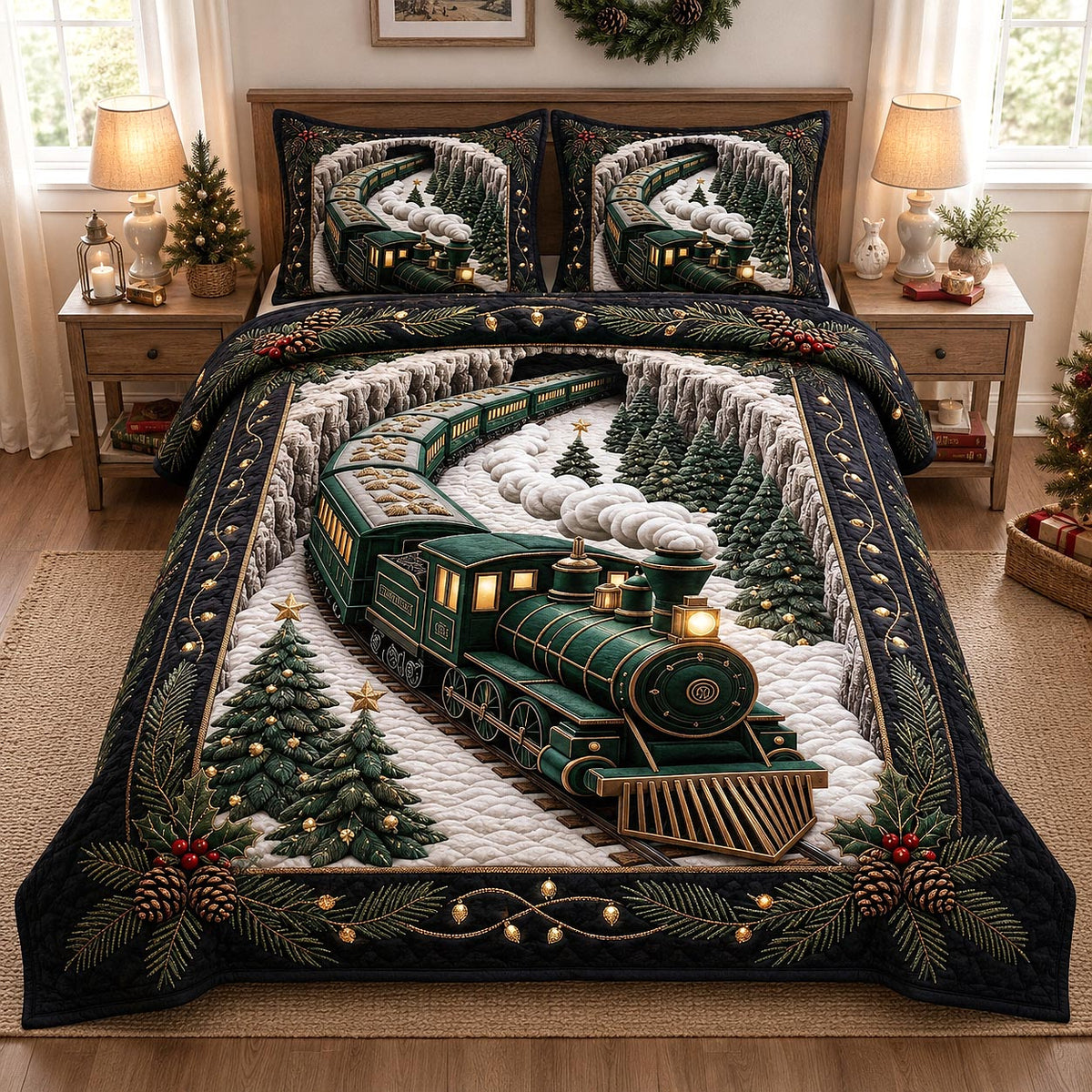 Holiday Express 3-Piece Quilted Bedding Set GFTOTP21452