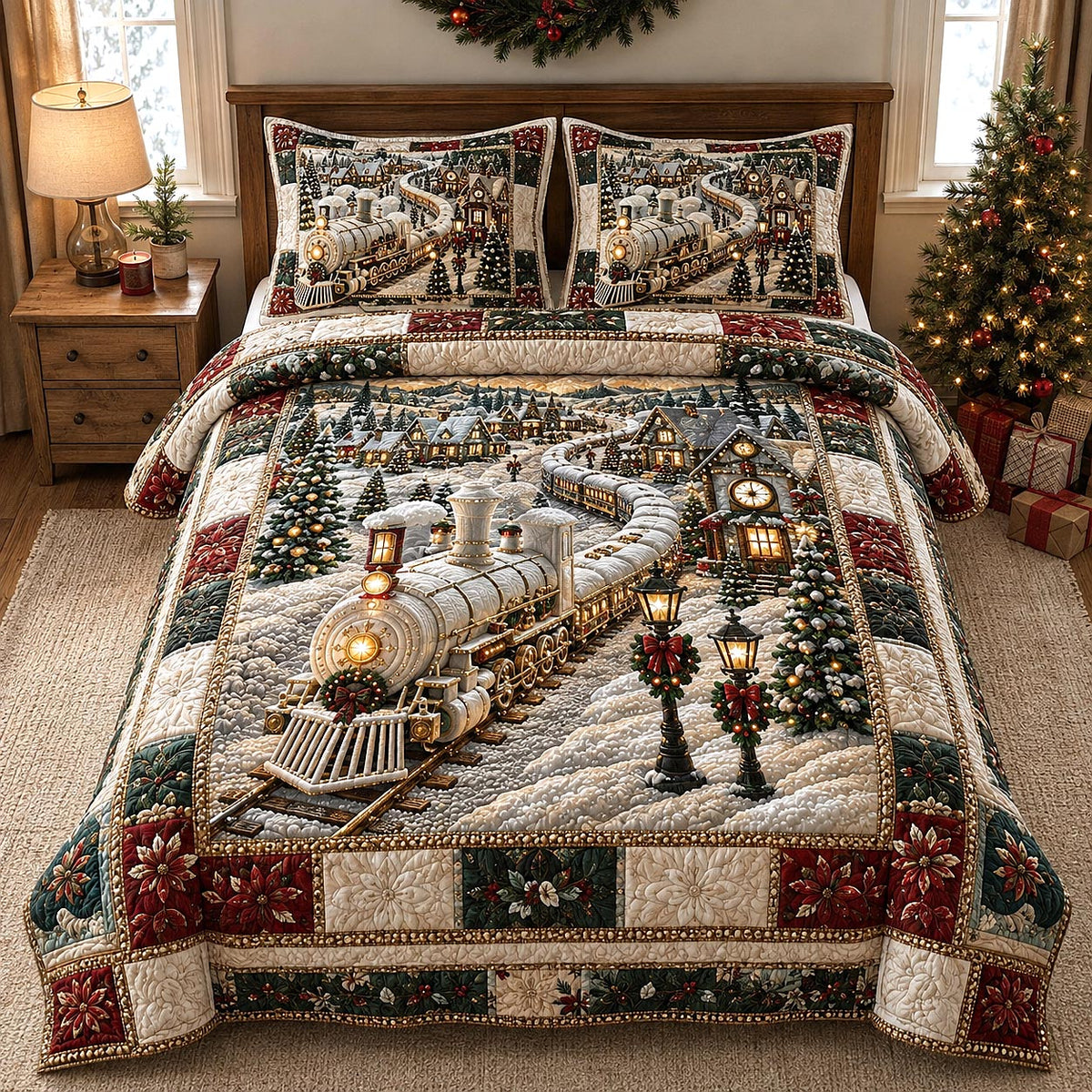 Holiday Express 3-Piece Quilted Bedding Set GFTOTP21453