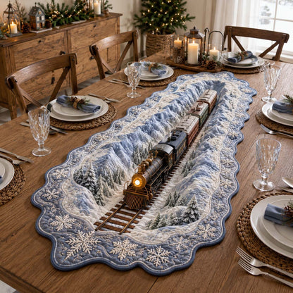 Holiday Express Custom Shape Quilted Table Runner GFTOTP21475