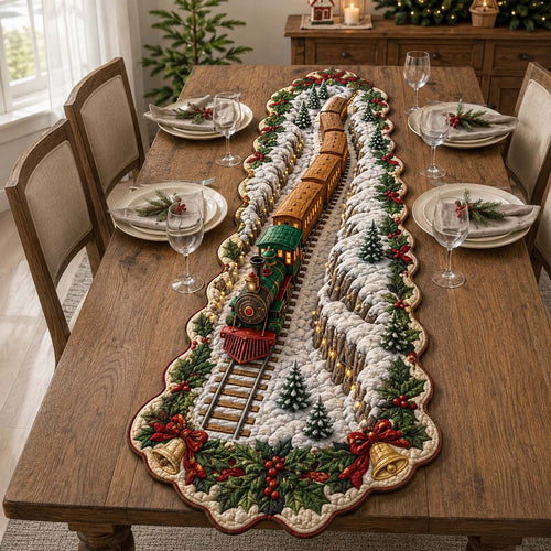 Holiday Express Custom Shape Quilted Table Runner GFTOTP21476