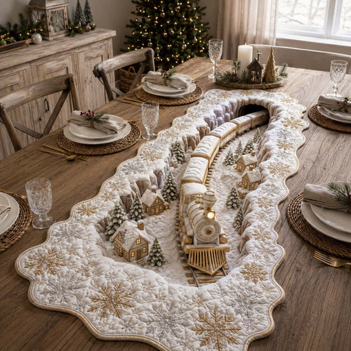 Holiday Express Custom Shape Quilted Table Runner GFTOTP21477